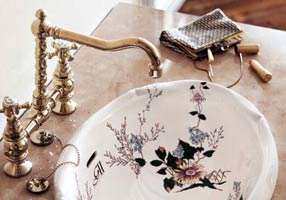 Gentry Home Таз большой белый Victorian Бронза GH103289 - Вид №1