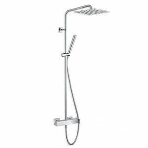 CRITA409 Внешний смеситель для душа с поворотной стойкой, верхним душем SANDWICH SPECIAL 25x25 см, гибким шлангом LONG LIFE и ручным душем против известкового налета со штангой скольжения Cristina Rubinetterie