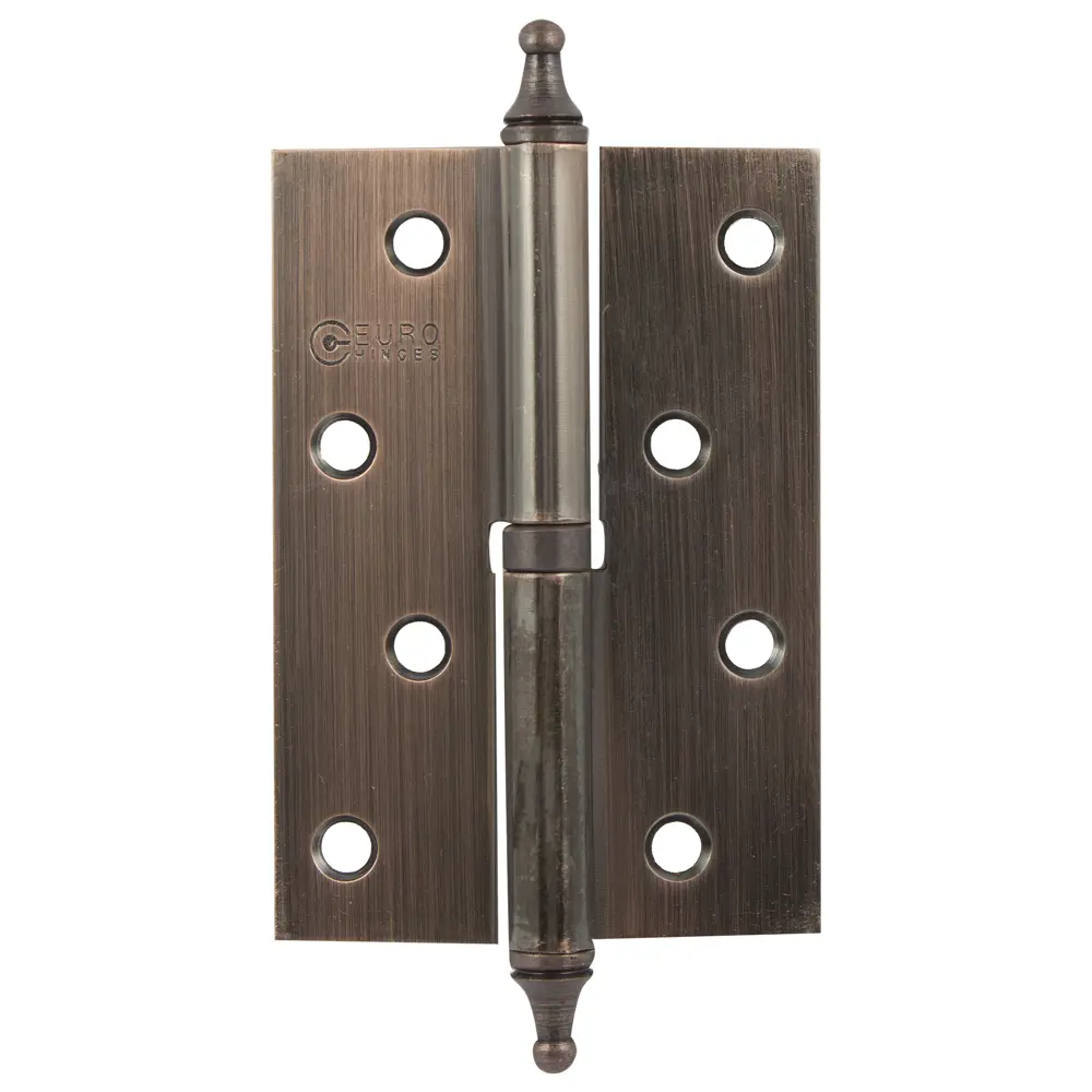 Петля стальная левая 102x75x2,5 мм Euro, медь (AC), с колпачком Santreyd STLM-2199916