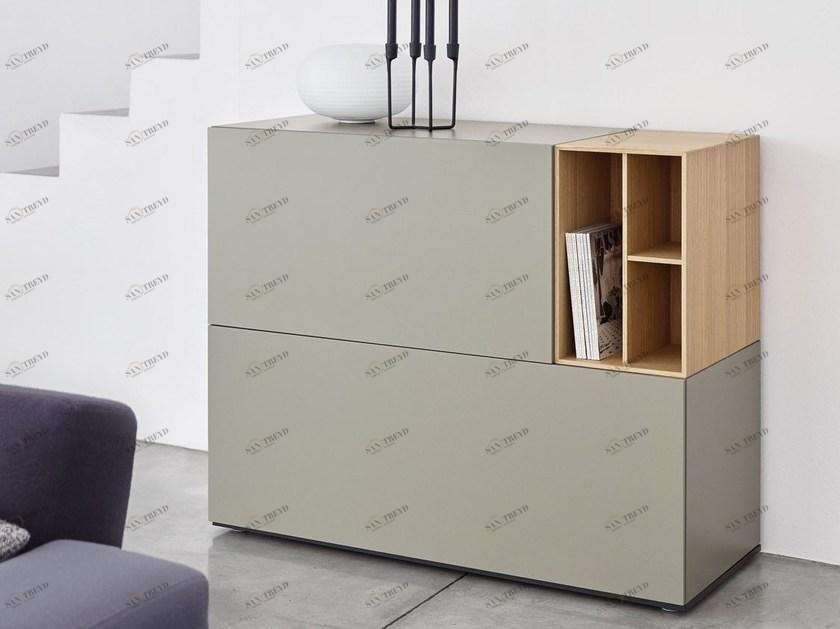 Caccaro Модульный буфет из лакированного дерева с ящиками Brick sun-id-1417543