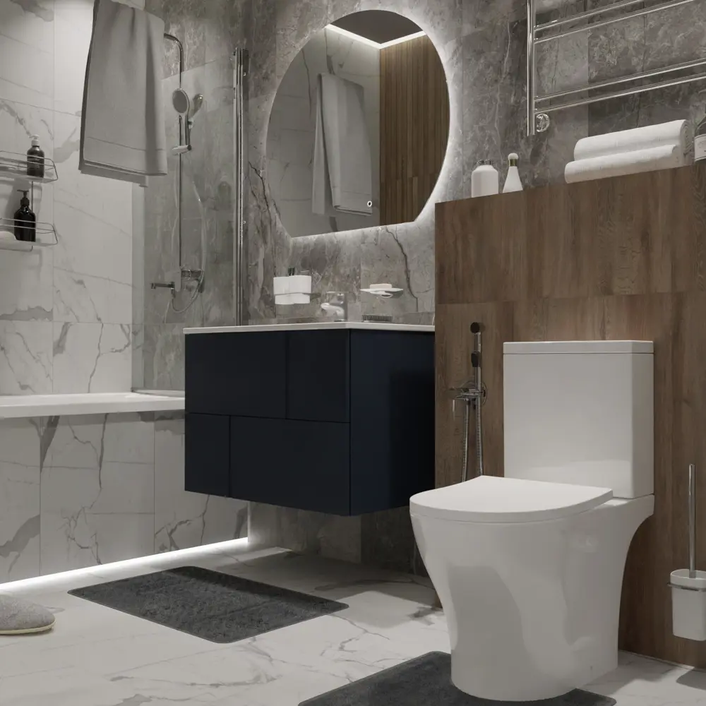 Унитаз-компакт Sensea Lisso с двойным сливом и безободковым дизайном 83614391 STLM-0042798 - Вид №9