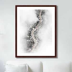 Арт-фотография в деревянной раме 78,5х100 см Endless road КАРТИНЫ В КВАРТИРУ  264776 Белый;черный;разноцветный