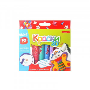20639 Набор "PUFFY" краски объемные 10 цв. AMOS