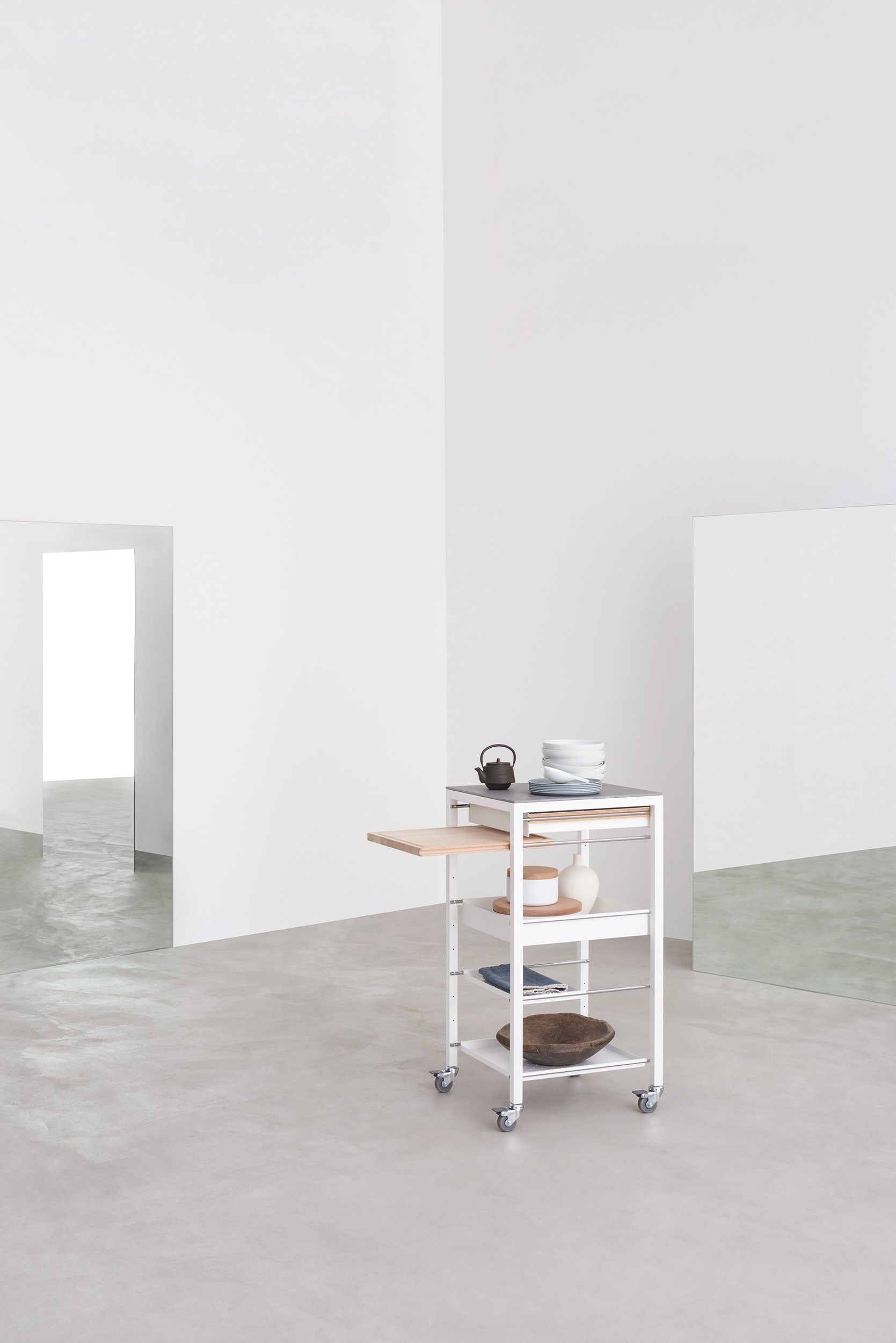 Стальная тележка для еды с ящиками Desalto ARCH-00122781 - Вид №1