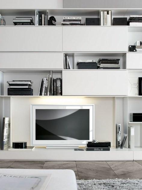 Poliform Модульная деревянная оборудованная стенка с тумбой под телевизор sun-id-1437437 - Вид №14