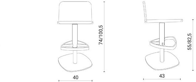 Ozzio Italia Стул кожаный с газлифтом  S545  - Вид №2