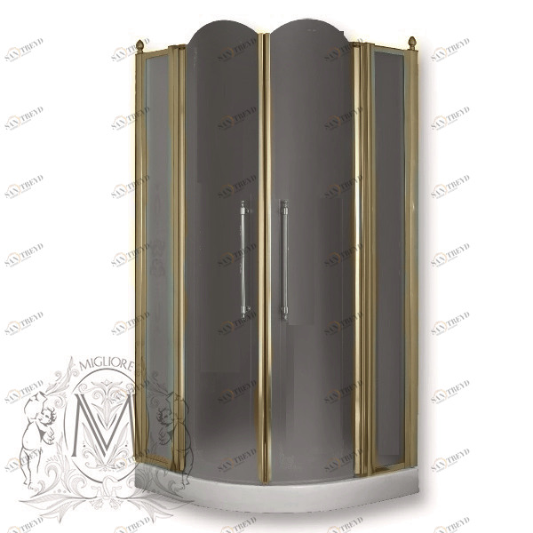 Душевой уголок MIGLIORE Diadema 90 х 90 х 185 см, стекло матовое ML.DDM-22.691.ST.BR