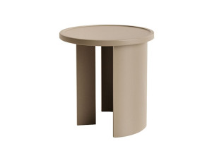 Высокий круглый деревянный журнальный столик