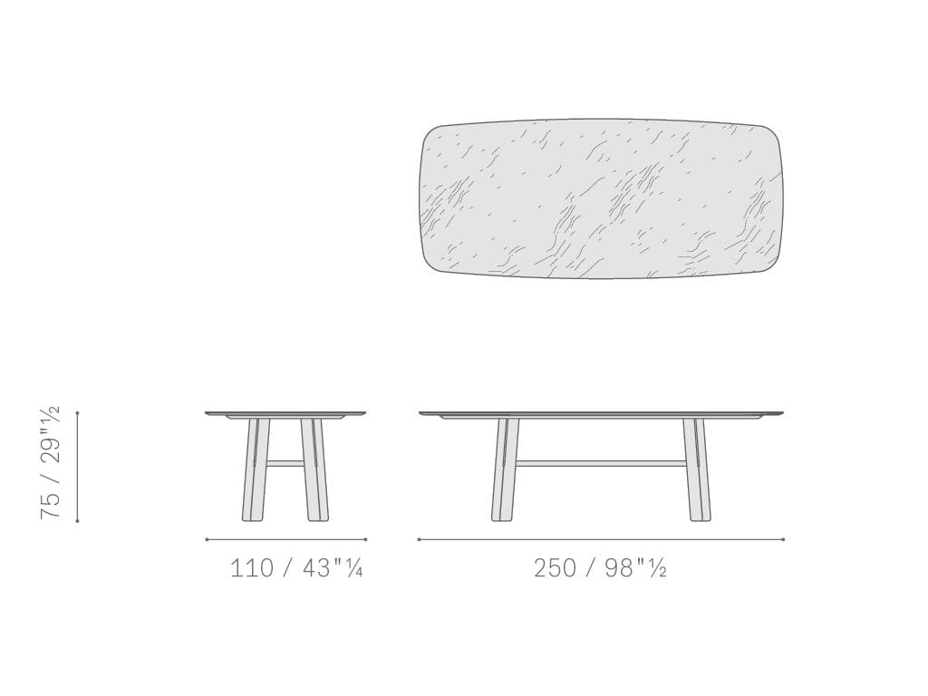 Мраморный обеденный стол Poltrona Frau коллекция-столы и стулья ARCH-00111210 - Вид №6