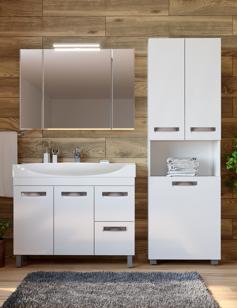 Тумба Plaza 2-1050 (Элвис)1050⨉510⨉8200 мм белый Santreyd sun-id-665173 - Вид №4