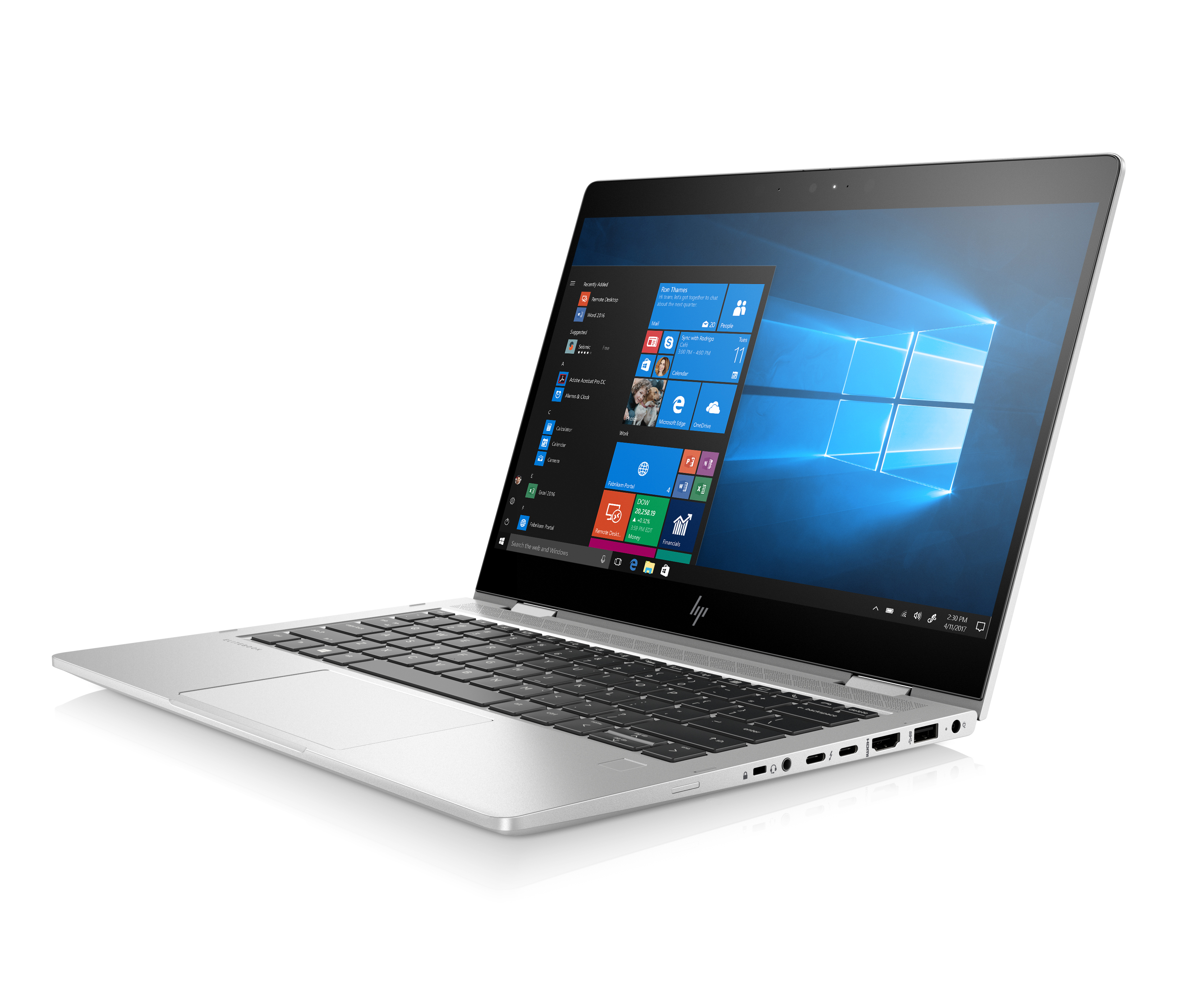 6XE11EA#ACB elitebook x360 830 g6 13.3"(1920x1080)/touch/intel core i7 8565u(1.8ghz)/32768mb/1000pcissdgb/nodvd/int:intel hd graphics 620/lte/3g/53whr/war 3y/1.35kg/silver/w10pro + 1000 nit sure view HP Santreyd  - Вид №1