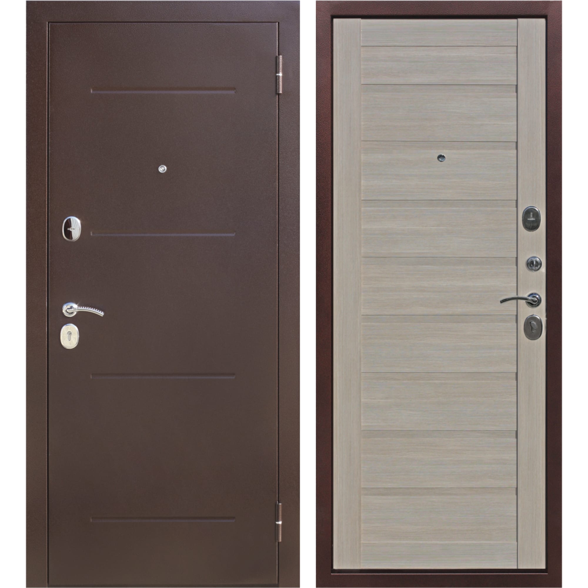 82120560 Дверь входная металлическая Ницца, 960 мм, правая, цвет ларче Santreyd 