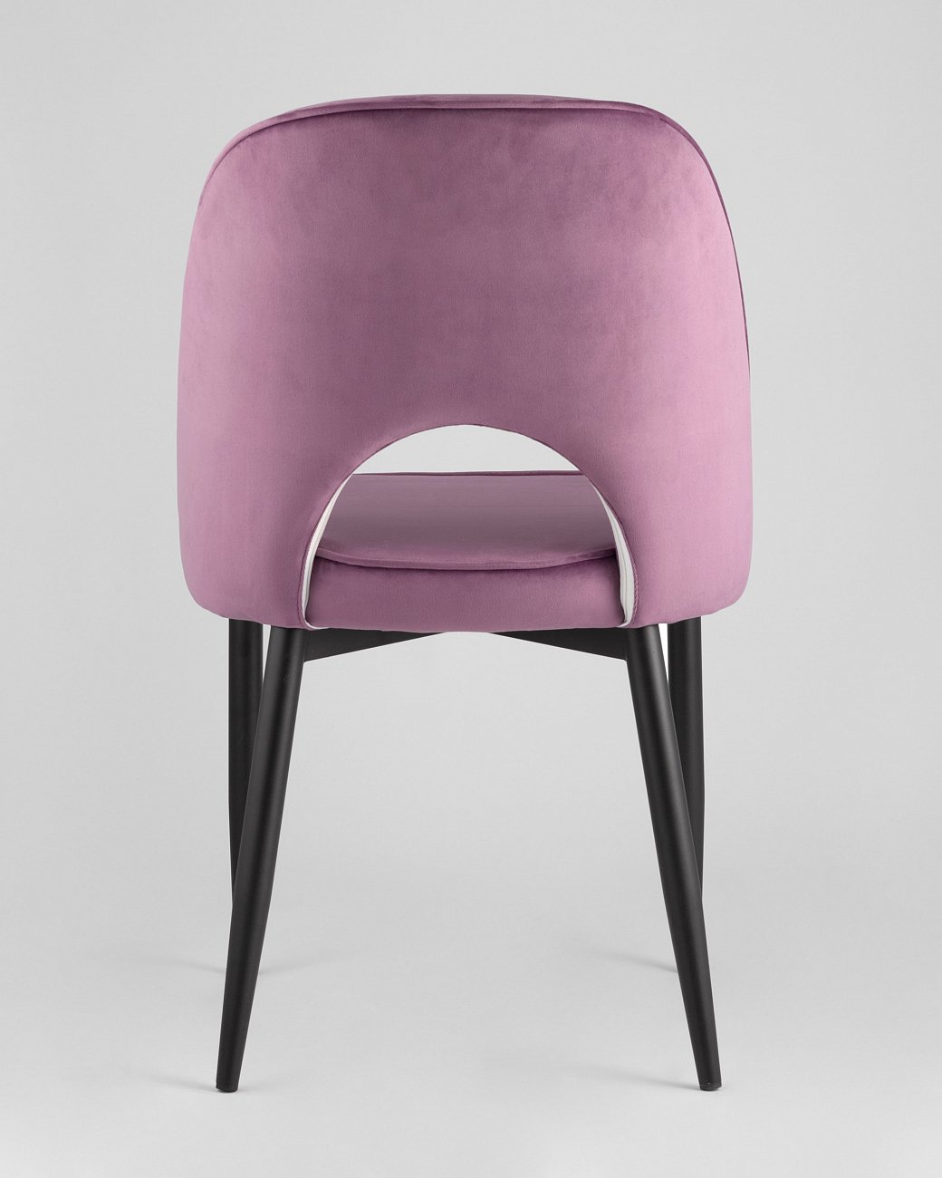 Стул со спинкой лиловый с черными металлическими ножками "Молли" STOOL GROUP ДИЗАЙНЕРСКИЕ 00-3881923 Фиолетовый  - Вид №4