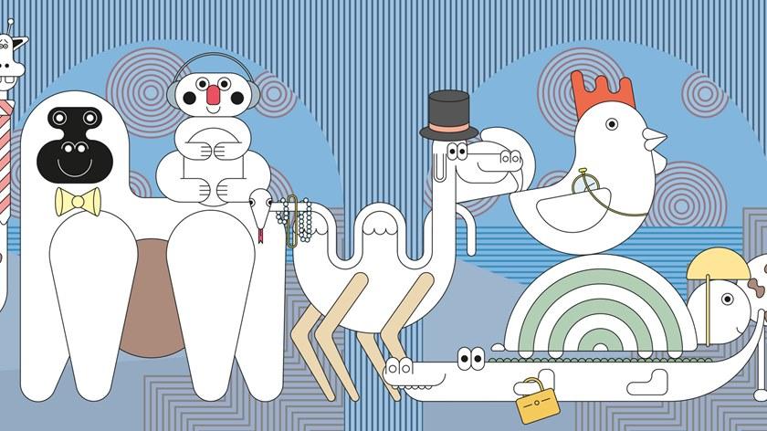 Baboon Поп-арт моющиеся обои Pattern sun-id-1484049 - Вид №1