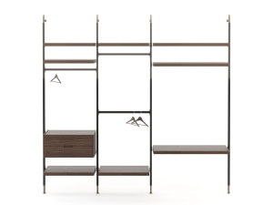 Модульная гардеробная из грецкого ореха