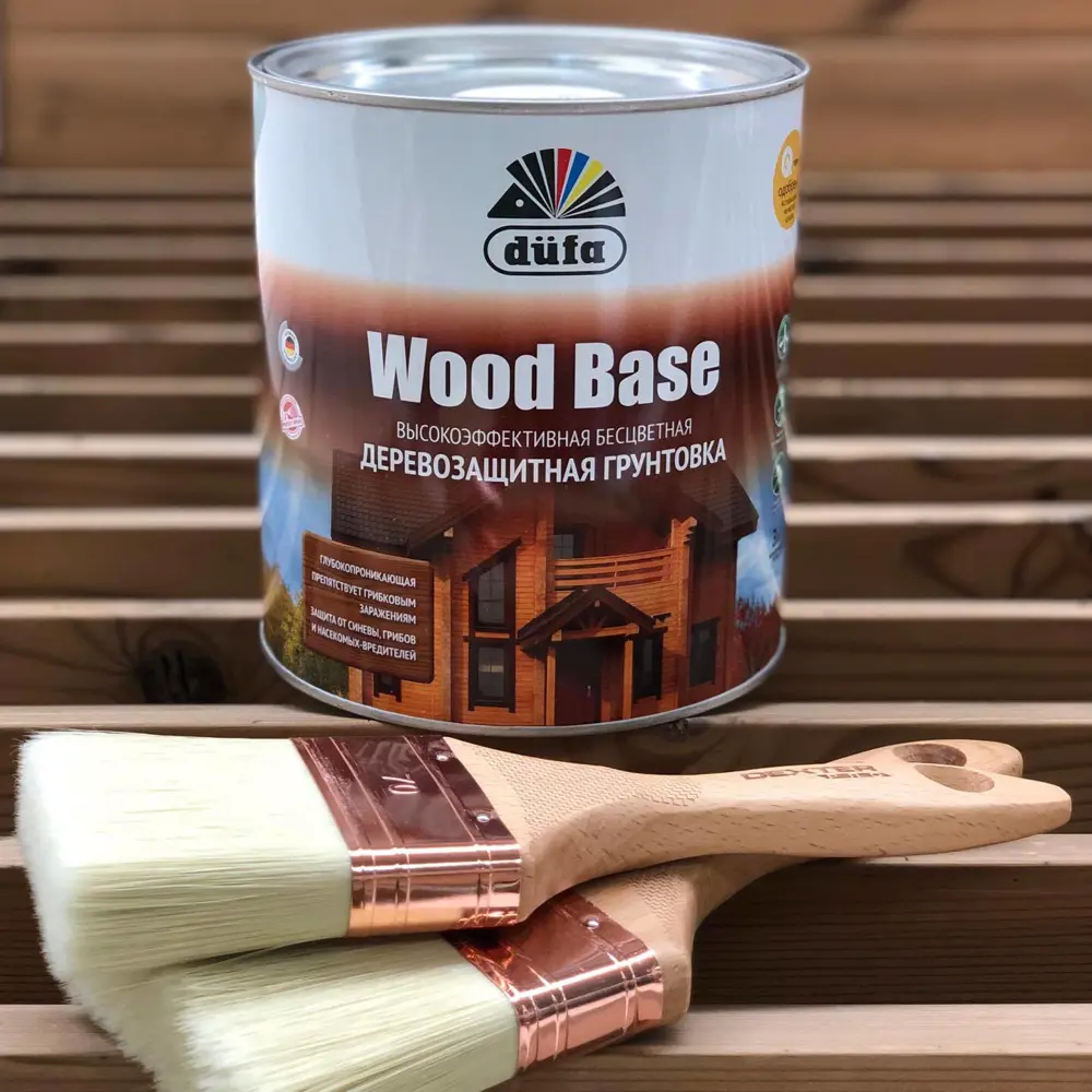 Грунтовка по дереву с биоцидом Wood Base 3 л бесцветная 18552313 STLM-2094375 Dufa  - Вид №2