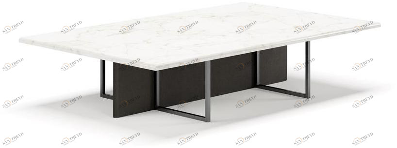 SM Living Couture Прямоугольный журнальный столик на мраморной и кожаной основе Hoffman Tvn_08