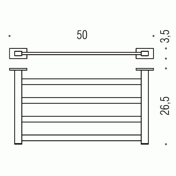 B1687 Полочка для полотенец COLOMBO LOOK Colombo Design - Вид №2