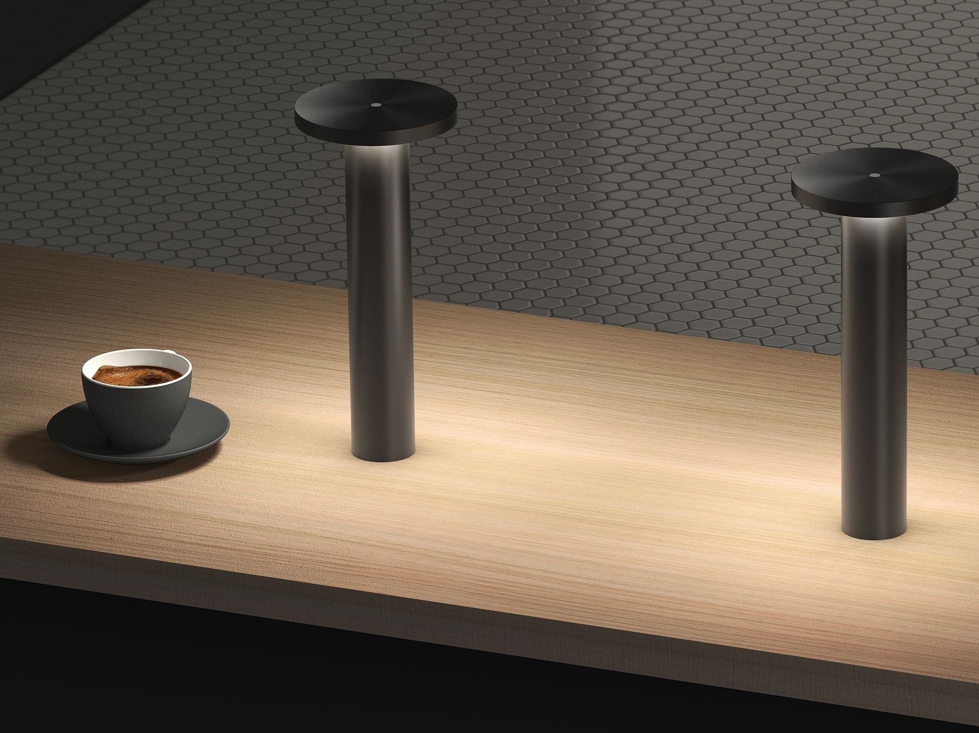 Алюминиевая светодиодная настольная лампа с батарейным питанием Pablo Designs светильники ARCH-00100760