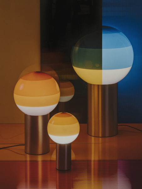 072879 Настольный светильник синий-латунь Marset Dipping Light 