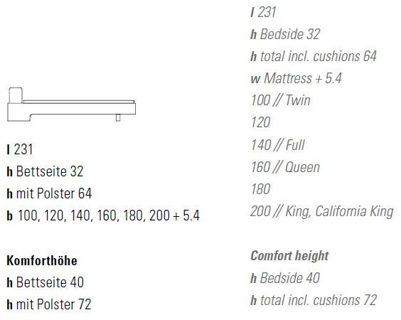 ZEITRAUM Двуспальная кровать с мягким изголовьем sun-id-1448094 - Вид №6