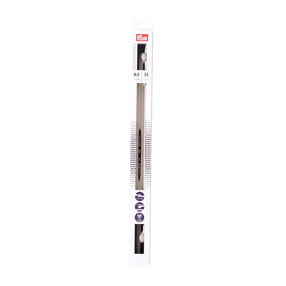190361 Спицы PRYM прямые пластик d 8.0 мм 35 см . PRYM Ergonomics 