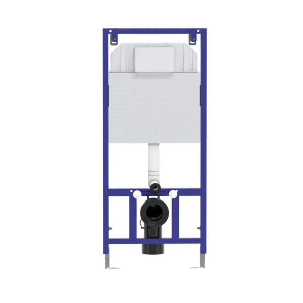 040235 Инсталляция BERGES для скрытого монтажа унитаза NOVUM кнопка D5 Soft Touch чёрная  Berges NOVUM R1  - Вид №3