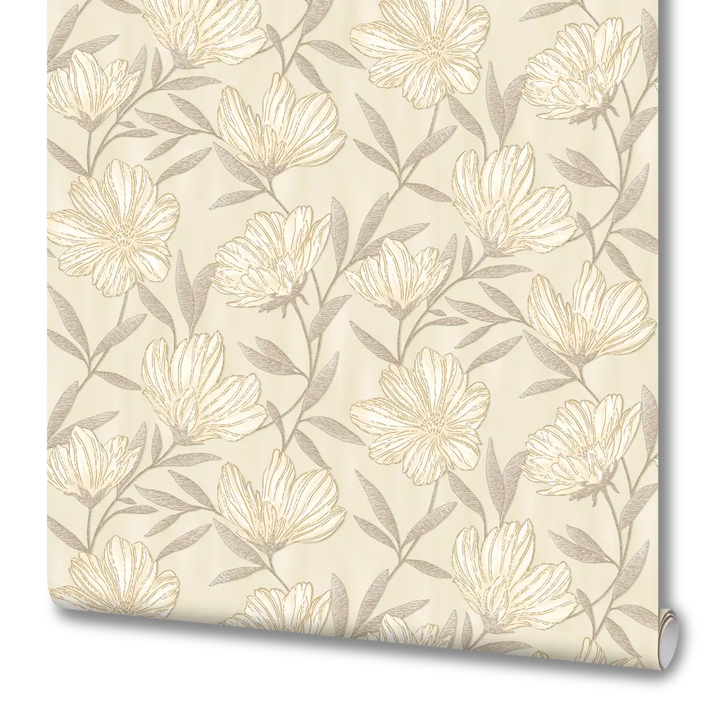Обои флизелиновые Euro Decor Crocus бежевые 1.06 м 7011-01 82377879 STLM-2089824