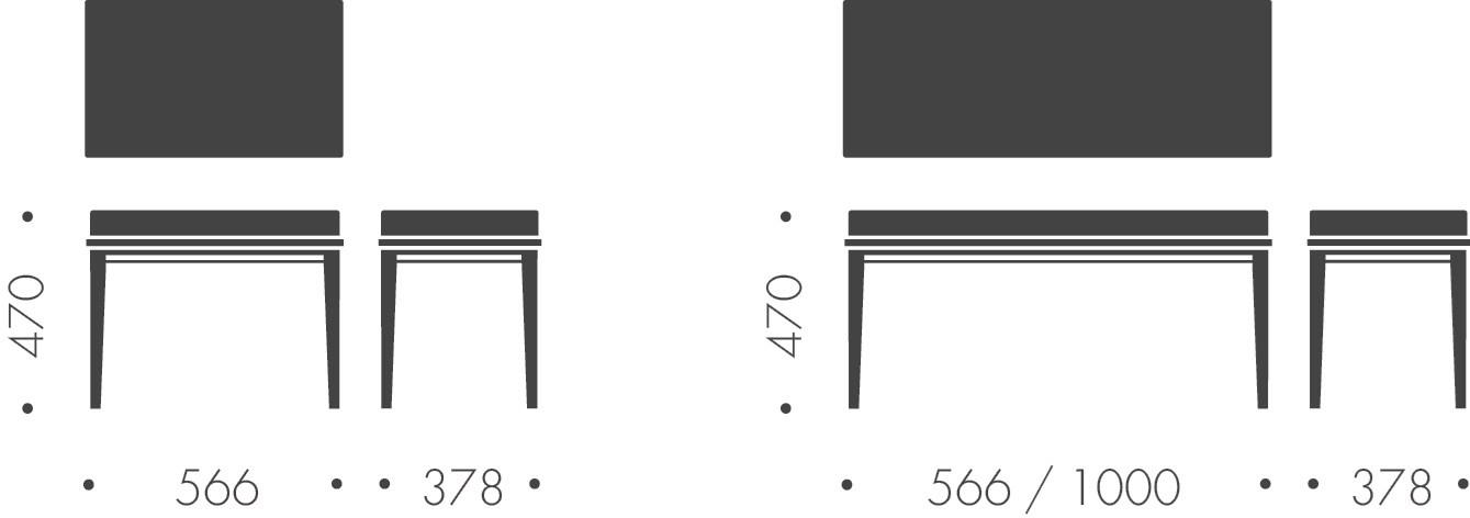 Heavens Табурет с деревянным каркасом и тканевым сиденьем Rebecca sun-id-1436944 - Вид №3