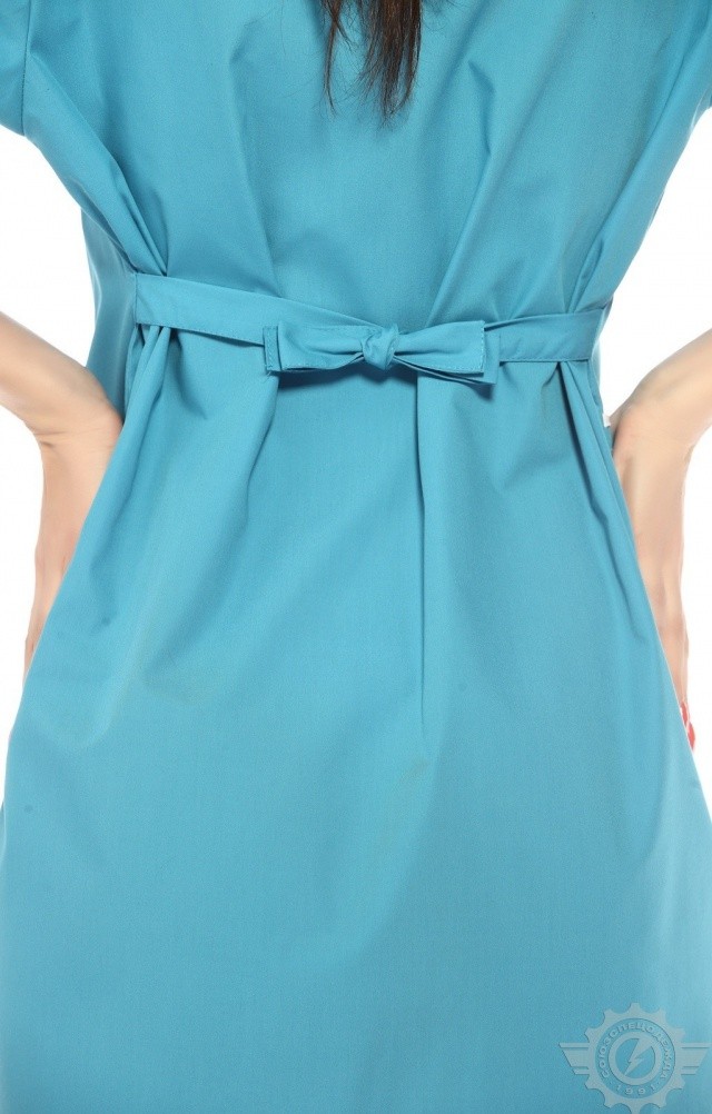 66225 Халат "Сервис" темно-голубой  Медицинская одежда  размер 54/158-164 Спецодежда  - Вид №7