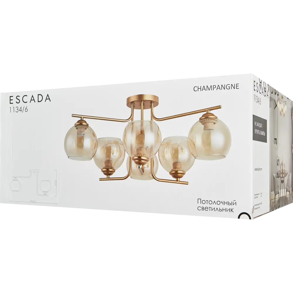 Люстра подвесная 1134/6 6 ламп цвет золотой Escada STLM-2049532 - Вид №8