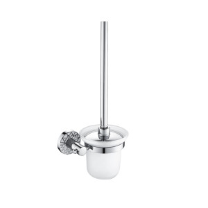 GFmark - Ёрш для унитаза стеклянный, с креплением к стене, с БЕЛОЙ МОЗАИКОЙ, код: 3205