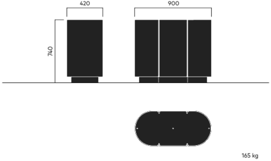 VESTRE Прямоугольная кашпо для общественных мест из стали с порошковым покрытием Pop sun-id-1413804 - Вид №11
