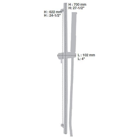 Встраиваемый термостатический набор для ванны с ручным душем BARIL PRO-4302-51 ARCH-00066923 - Вид №4