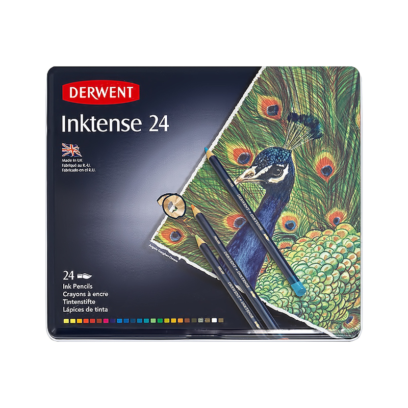0700929 Набор чернильных карандашей 24 цв. Inktense Derwent 