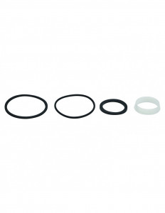 045600 005 00  Комплект из 4 прокладок для сифона для умывальника, с базовой прокладкой, плоской прокладкой, конической прокладкой и уплотнительным кольцом Valentin Чернить