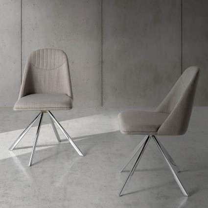 Поворотный стул Espacio Malva белый от Angel Cerda ANGEL CERDA  148247 Серый  - Вид №4