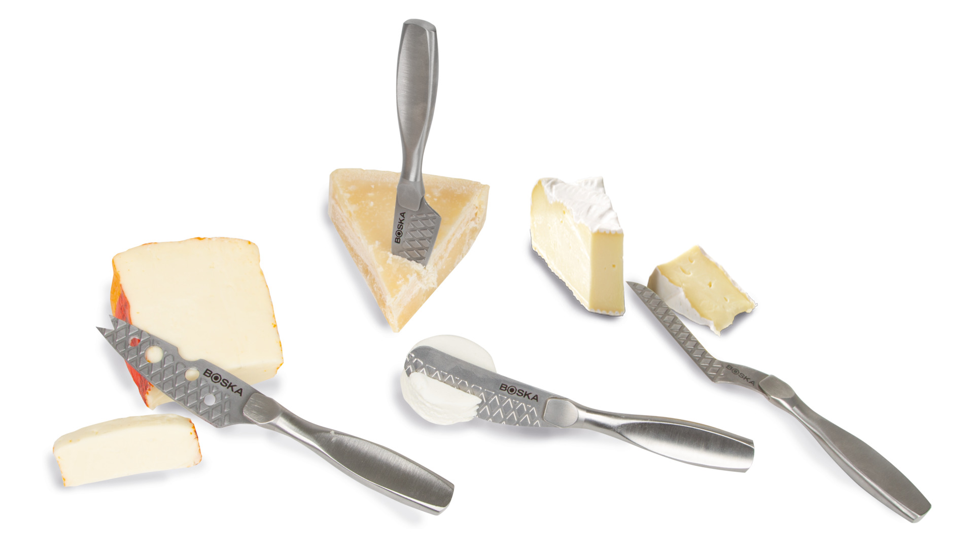 10640461 Boska Набор мини-ножей для всех видов сыра Boska "Монако+" 19х19см, 4шт, сталь, п/у Сталь нержавеющая  - Вид №2
