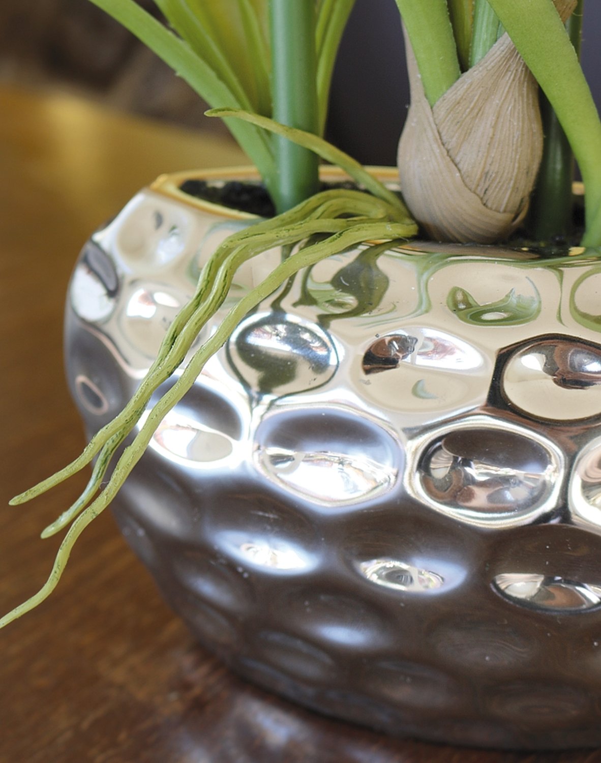 2533 778 a3 Пластиковая орхидея цимбидиум, горшечная, 55 см, real touch soft, бежево-белая H-andreas  - Вид №1