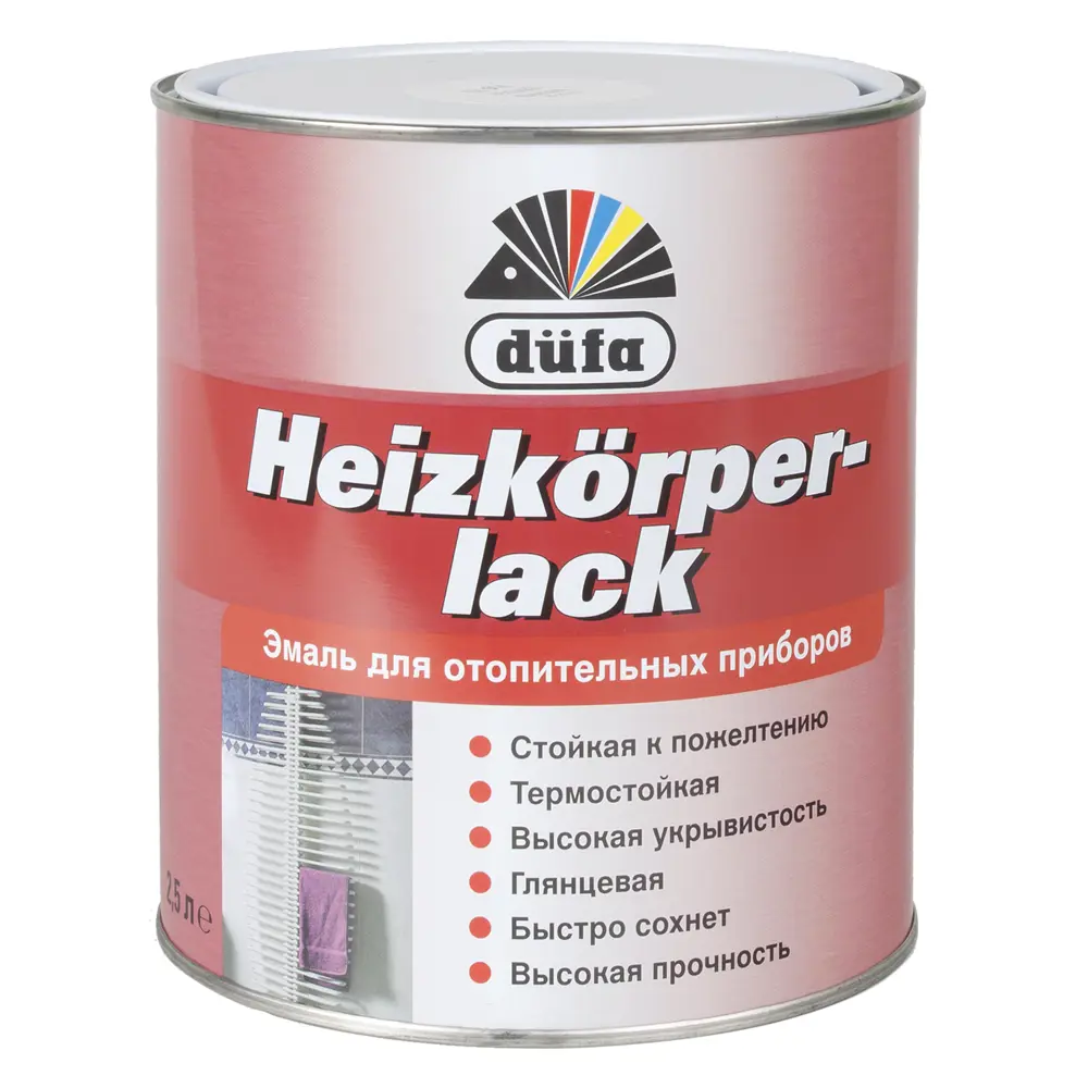 Эмаль для радиаторов Dufa Heizkorperlack цвет белый 2.5 л 10027311 STLM-2037509 