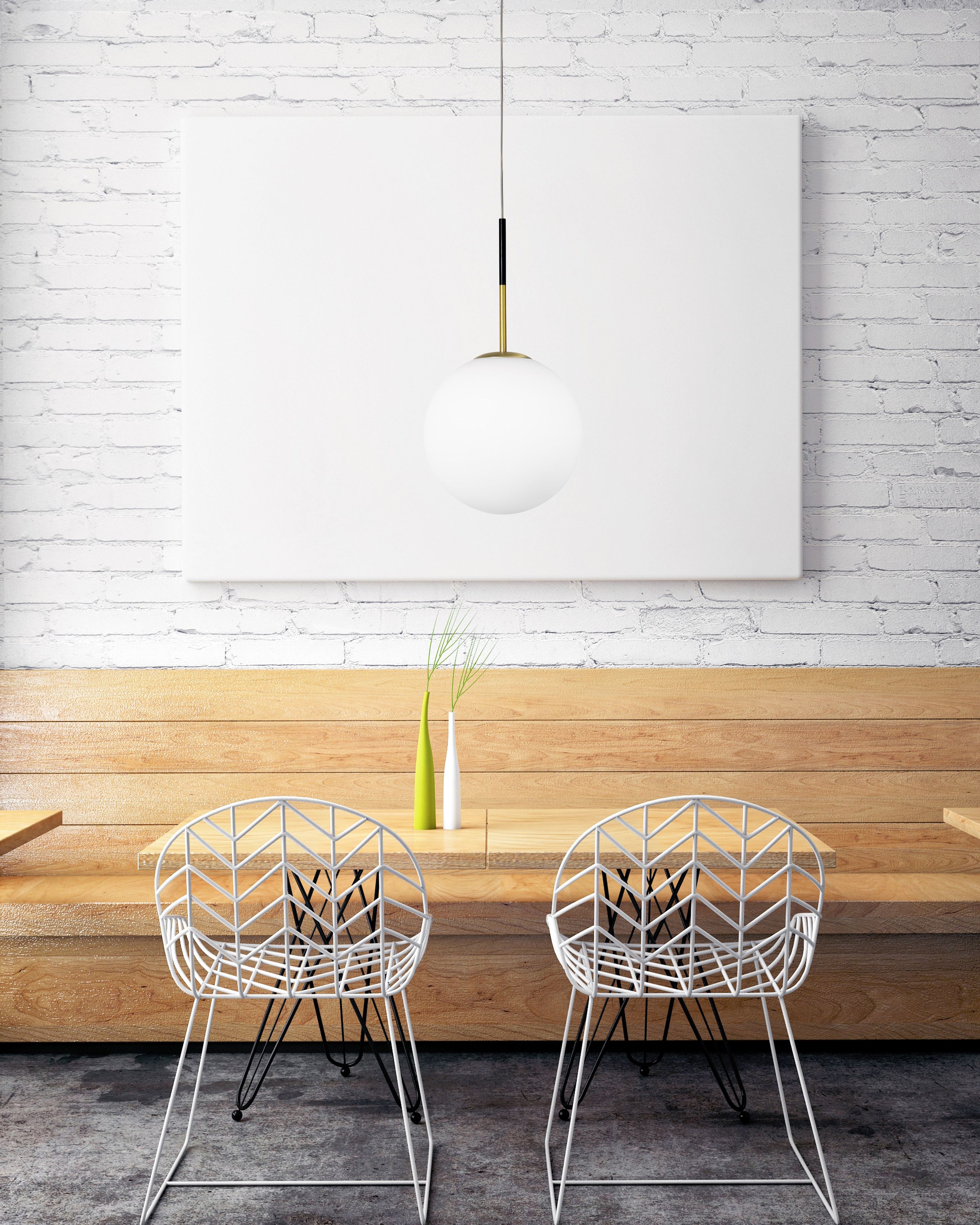 Подвесной светильник из опалового стекла Miloox Jugen ARCH-00141271 - Вид №3