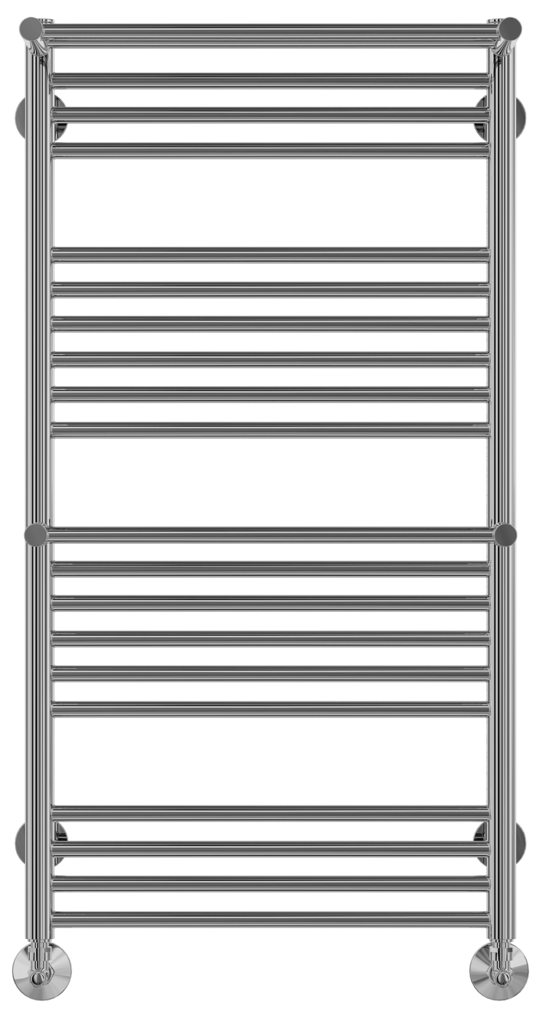 4660059582160 СТАНДАРТ Аврора c 2 полками П20 500х1010 (4+6+6+4) Полотенцесушитель TERMINUS RAL 9003 матовый - Вид №1