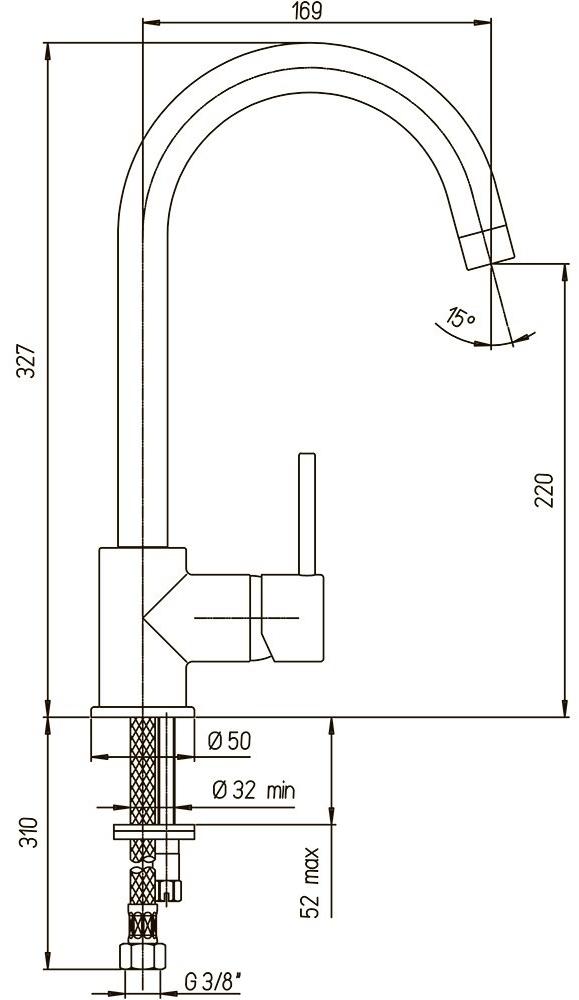 Paini Cox 78CR572 смеситель для кухни  - Вид №2