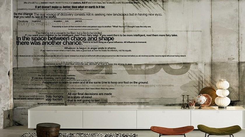 GLAMORA Виниловые обои с тиснением Wall script sun-id-1468388 - Вид №1