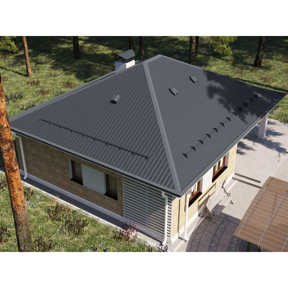 Снегозадержатель Стандарт оцинкованный для мягкой кровли 3 м RAL 7024(RR23) темно-серый ВЕГА STLM-2069485 - Вид №4