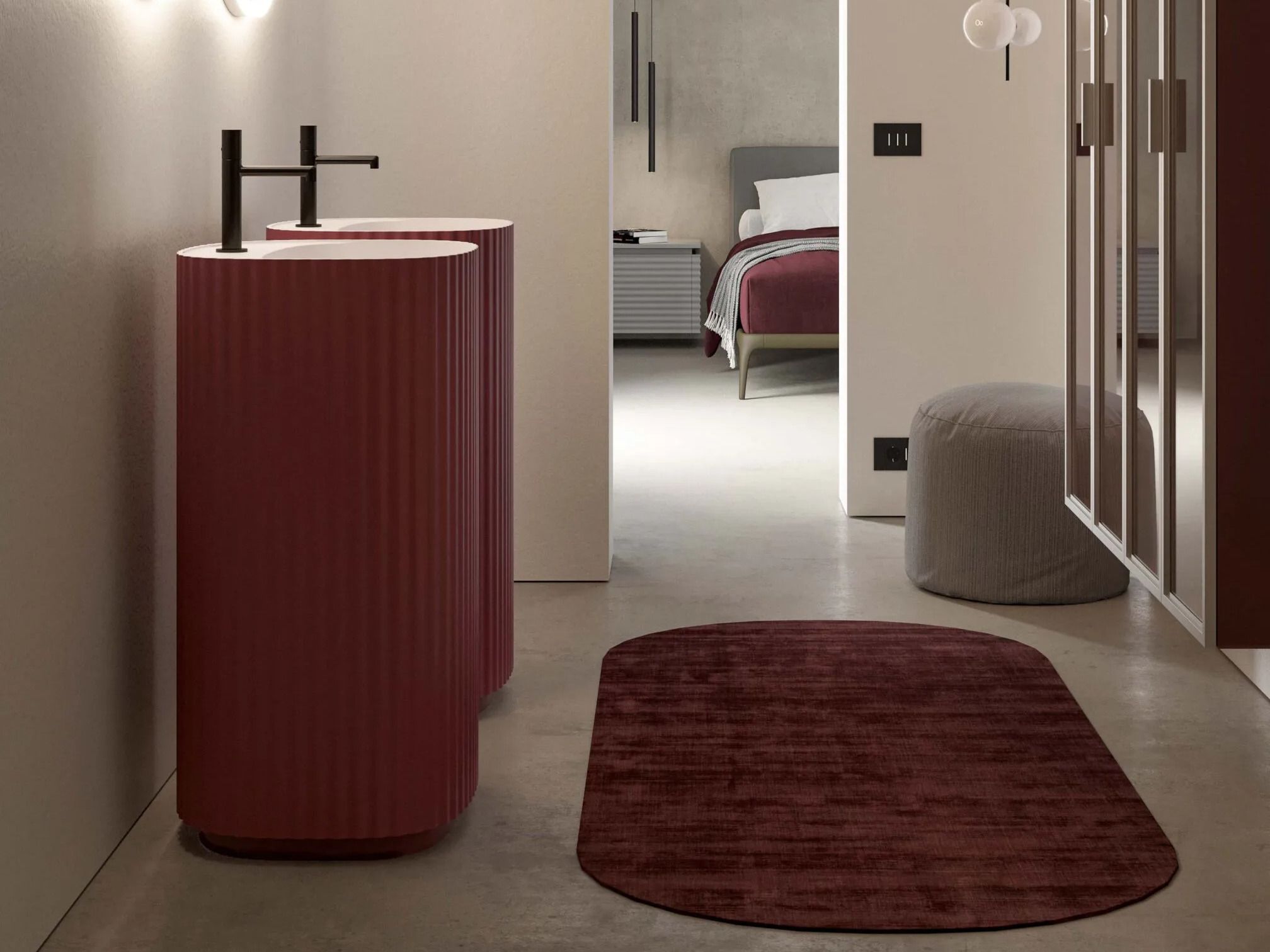 Отдельно стоящая раковина из Cristalplant® Ideagroup GIOVE ARCH-00120889