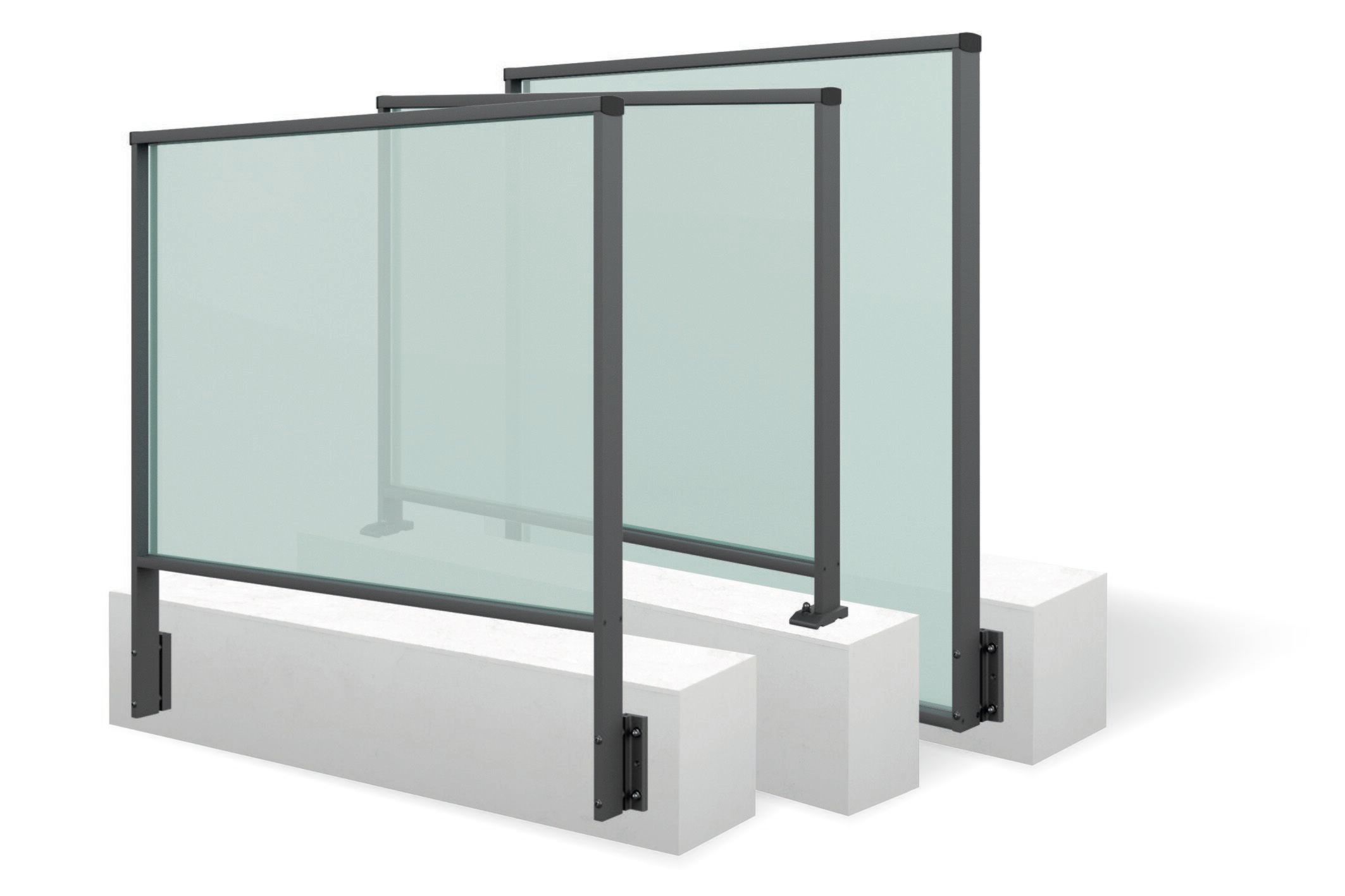 Перила из алюминия и стекла ALUVETRO модульная балюстрада ARCH-00094799 - Вид №13