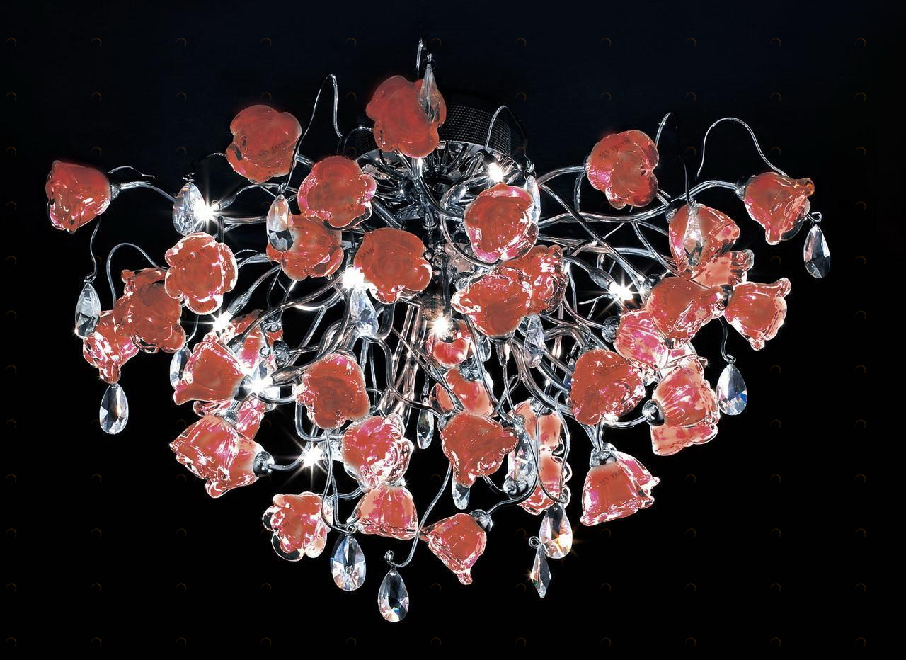 Потолочная люстра Citilux Rosa Rosso EL325C15.2 CITILUX ДИЗАЙНЕРСКИЕ, ROSA ROSSO 182449 Розовый 