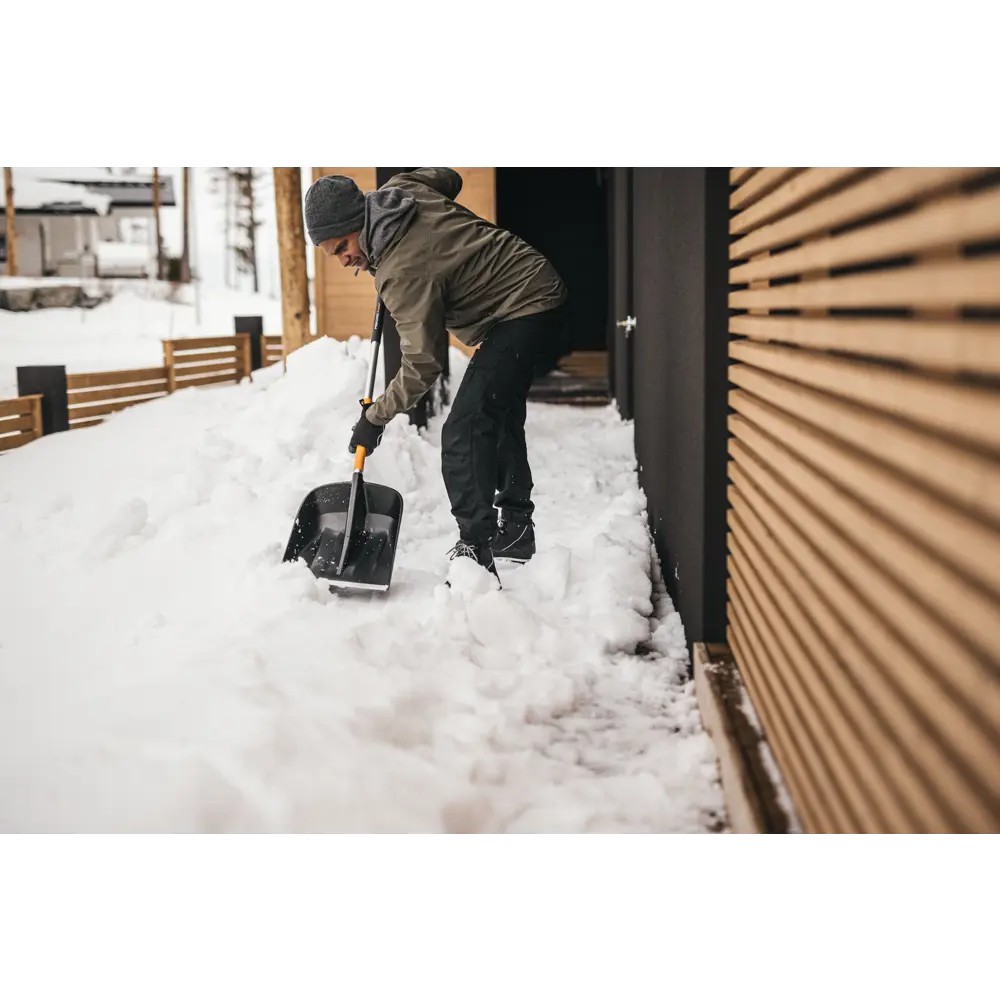 Лопата для уборки снега Fiskars X-series 35x120 см пластик с черенком 89145566 STLM-2126701  - Вид №8