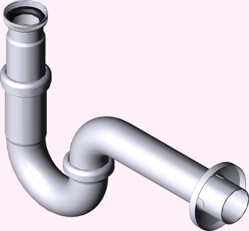 Канализационная арматура  Сифоны для умывальников и биде  Трубные сифоны VIEGA 122 515 Модель 5611 Santreyd  - Вид №4